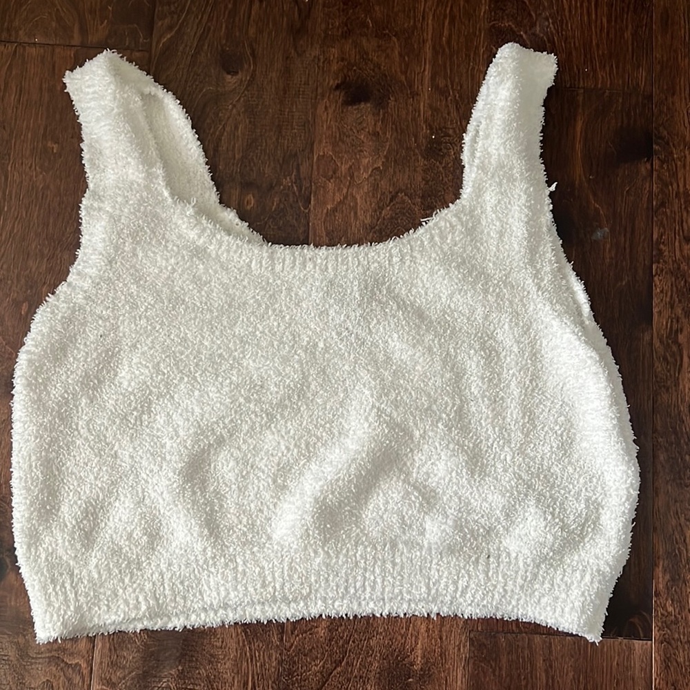 Cream Cropped Tank